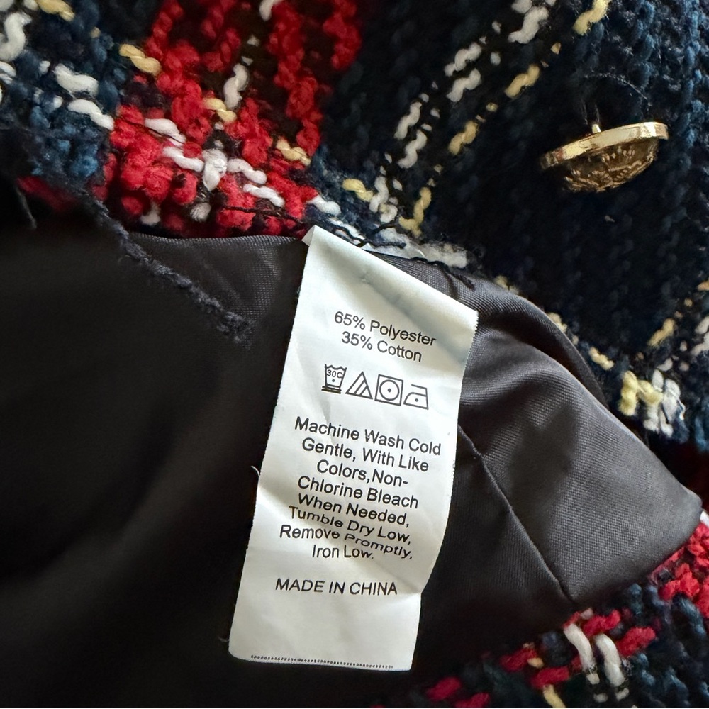 Plaid Double-Breasted Jacket Blazer - image 4